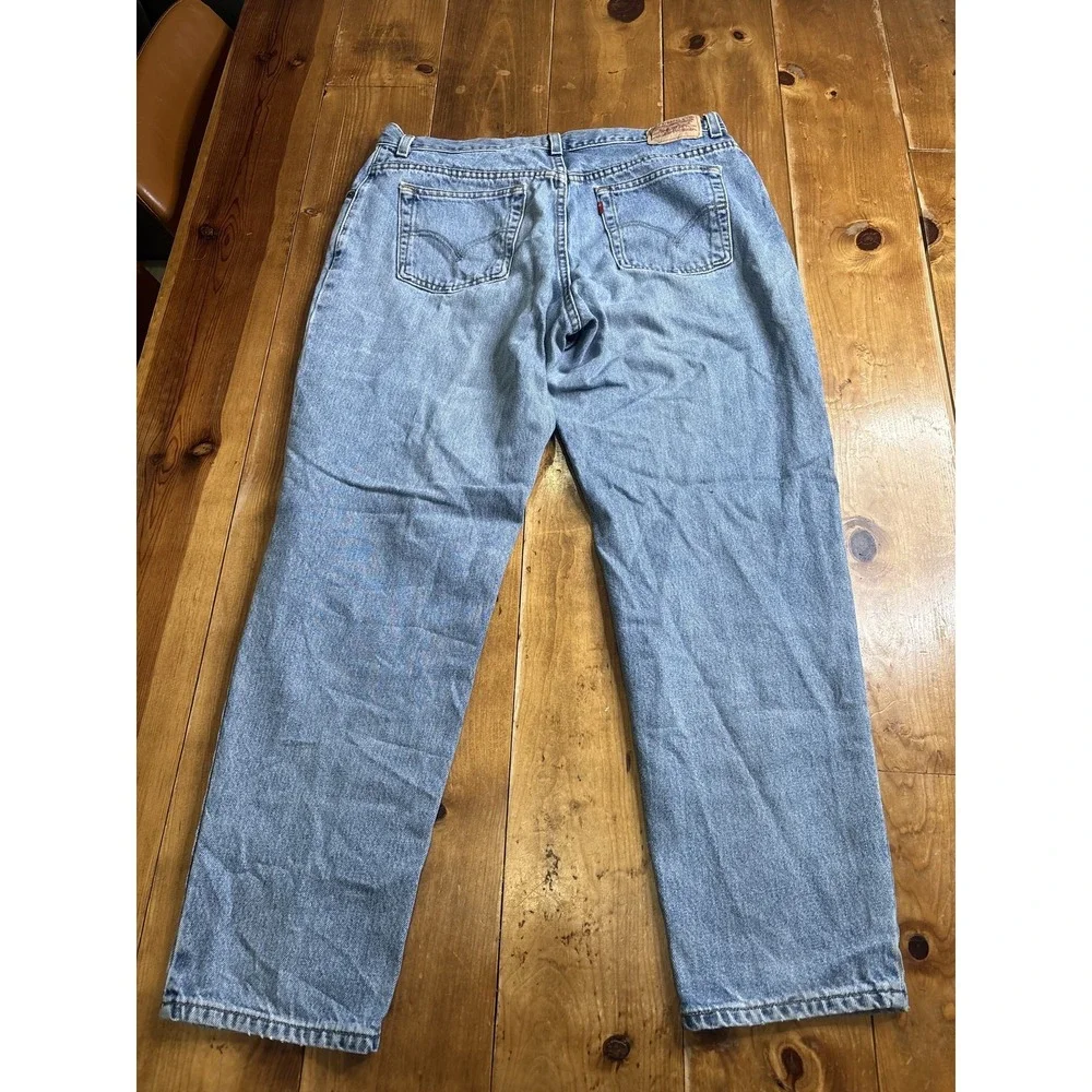 Levi's 550 Relaxed Tapered Fit Jeans Men's 38x30 Light Wash Blue Denim